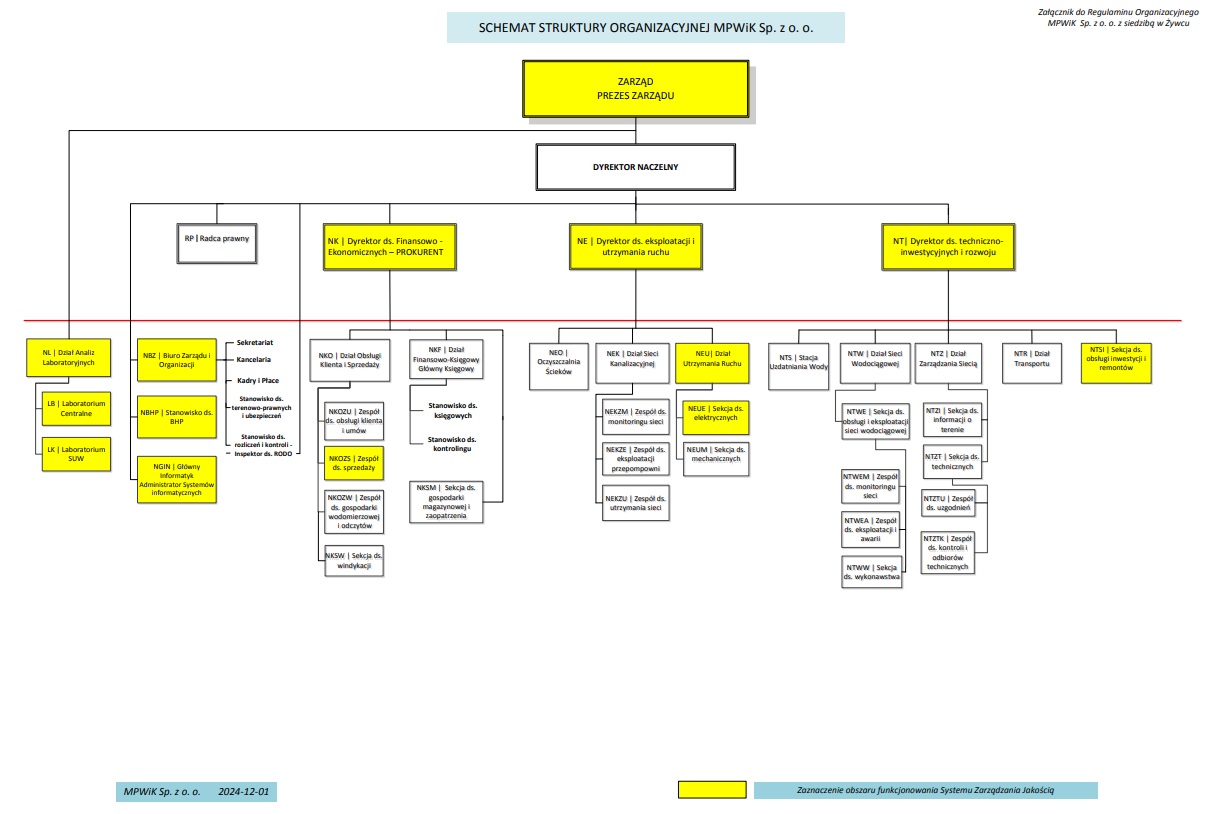 Schemat struktury organizacyjnej