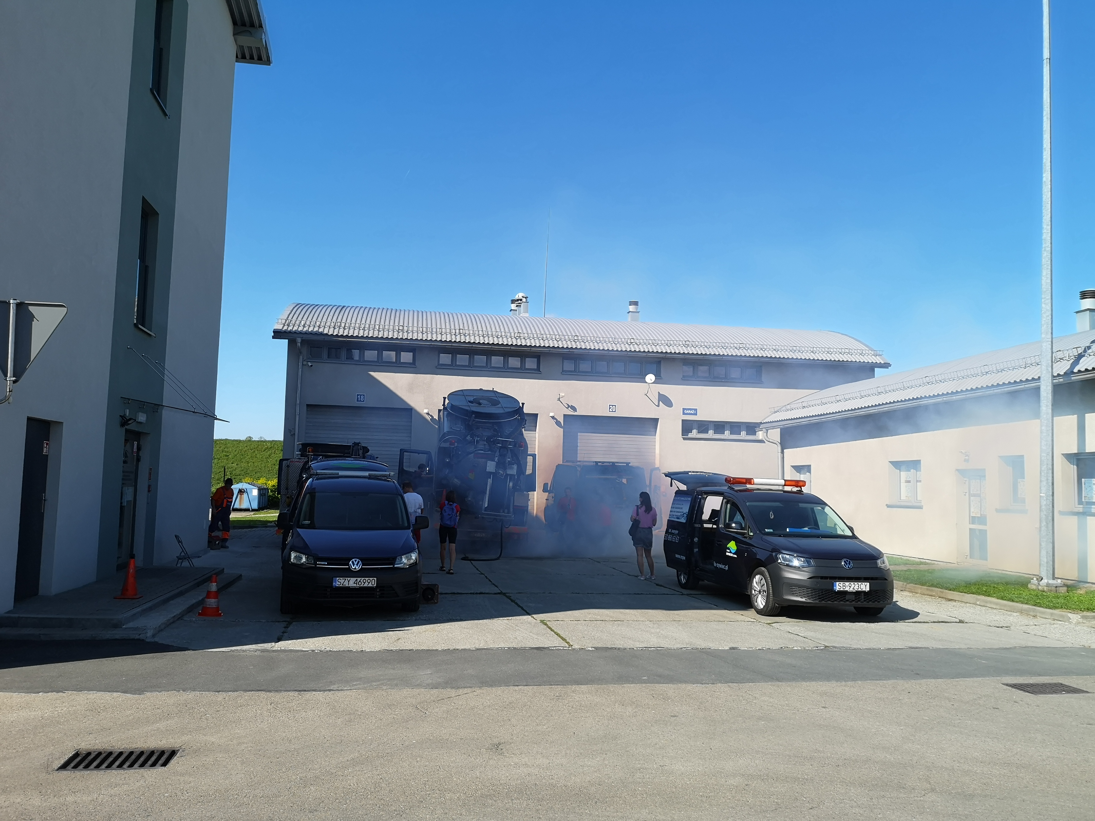 Prezentacja możliwości urządzenia zadymiającego 